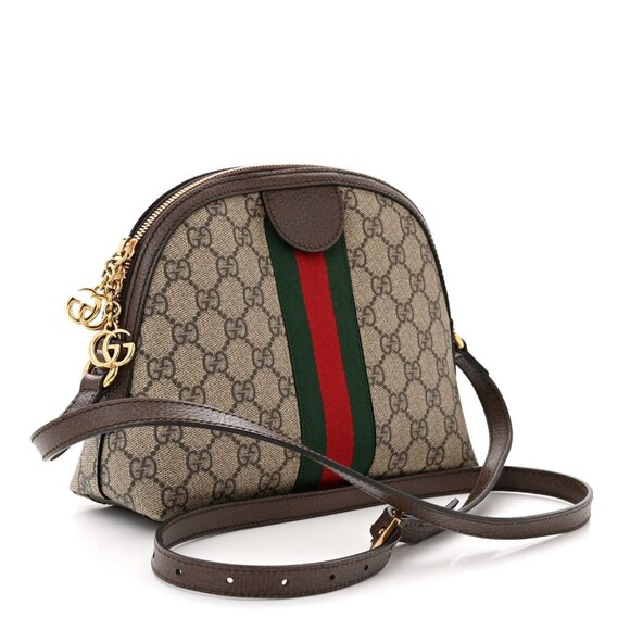 Authentic Gucci GG Supreme Ophidia Sherry Line Crossbody Bag Web Canvas Brown - Picture 4 of 10
